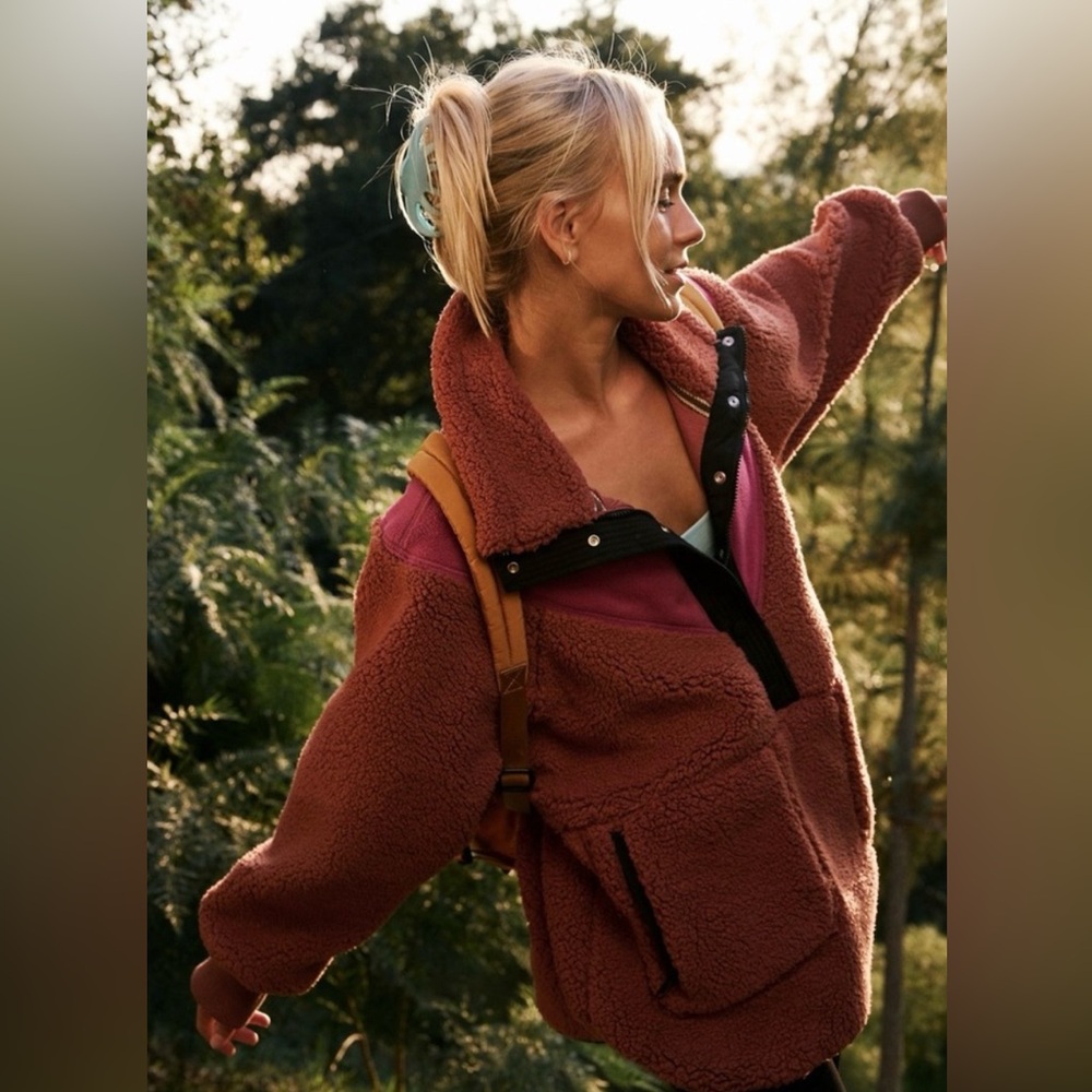 Free People Fall to Rise Fleece Quarter Snap - NWT